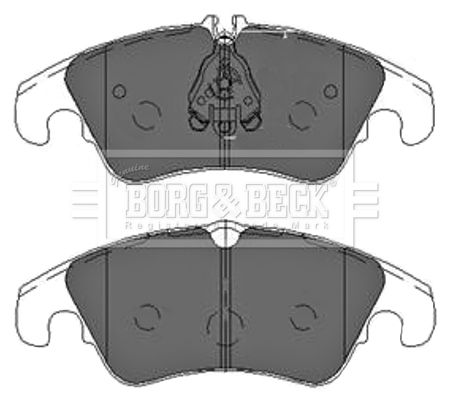 BORG & BECK Комплект тормозных колодок, дисковый тормоз BBP2429